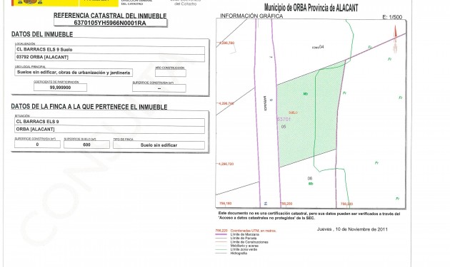 Terrain - A Vendre - Orba -
                Orba