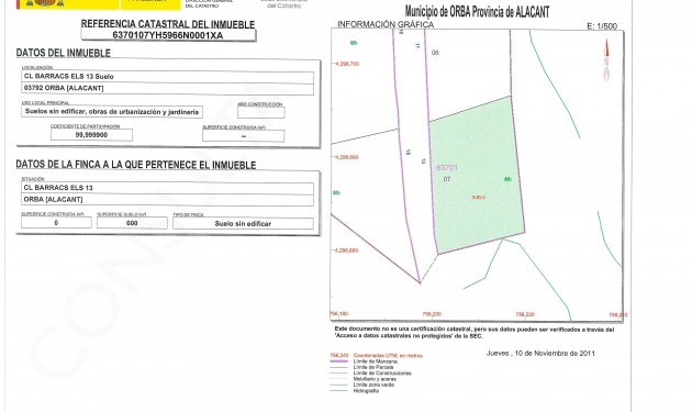 Terrain - A Vendre - Orba - Orba