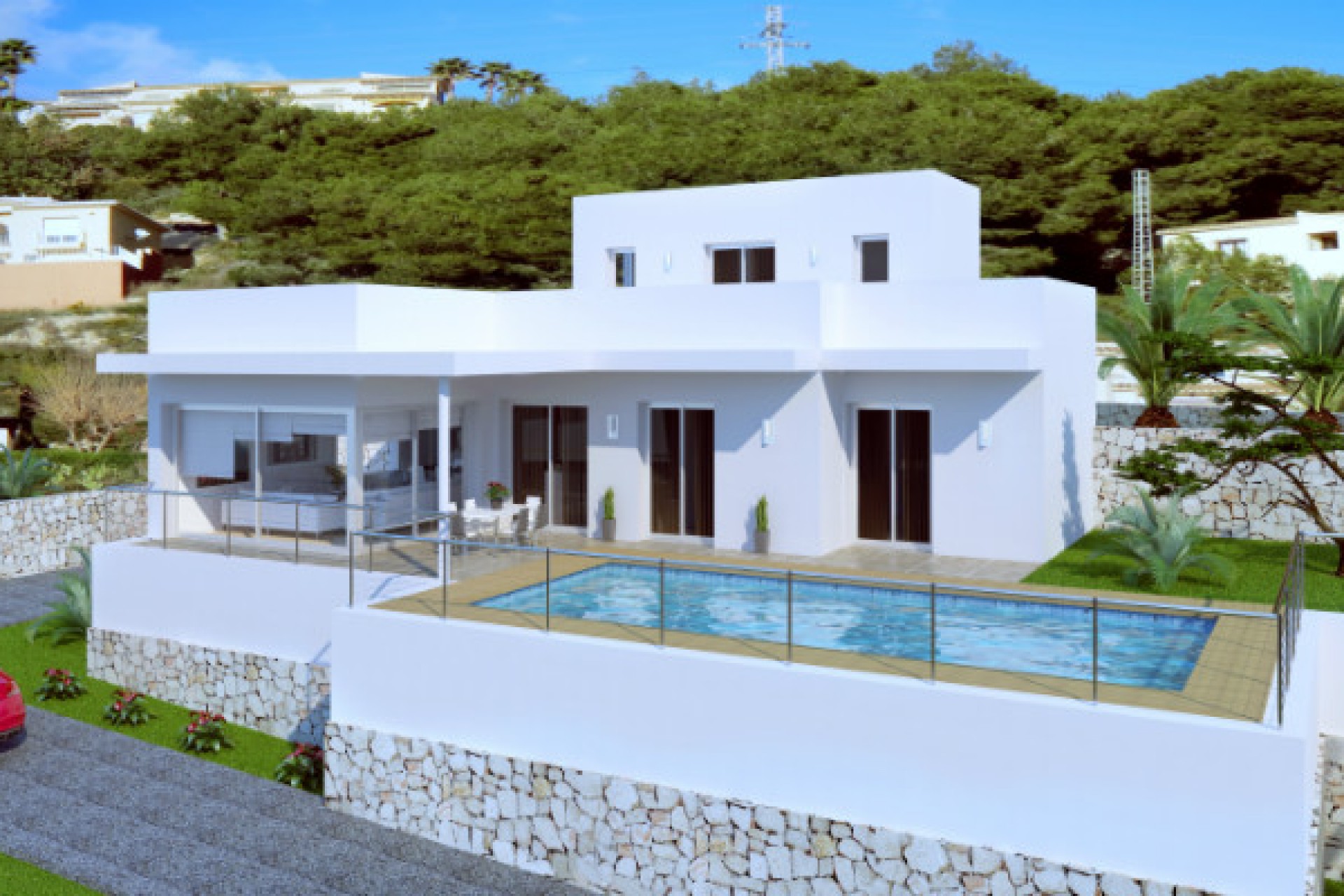 Villa moderne à vendre à Moraira, vue sur la mer